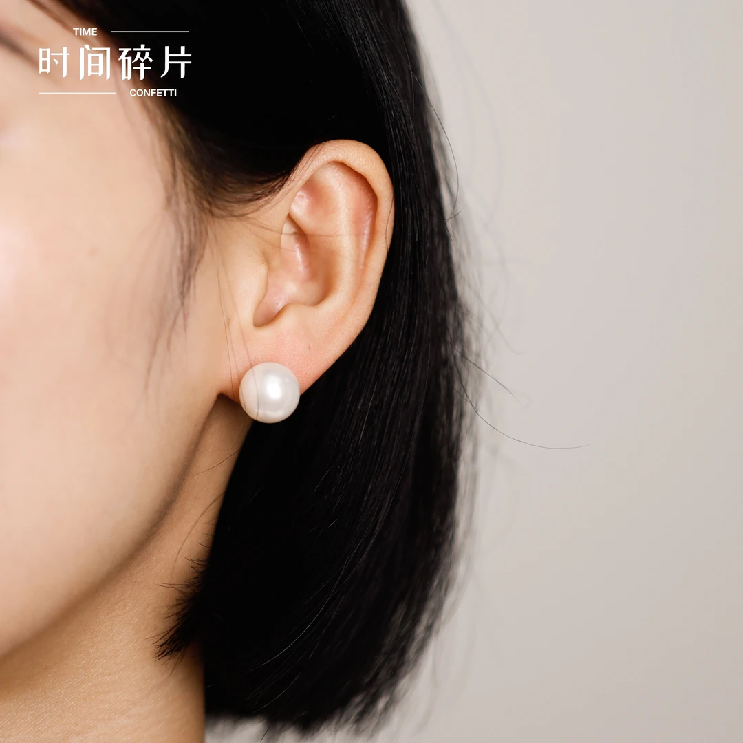合金耳饰 【孙二娘】12㎜气质显脸小S家珠珠耳钉T&C 4194