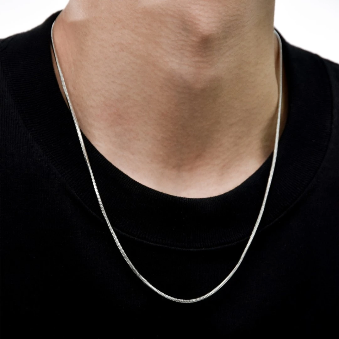 钛钢项链 【沙漠之骨】百搭冷淡风简约蛇骨链男士项链TB 1707