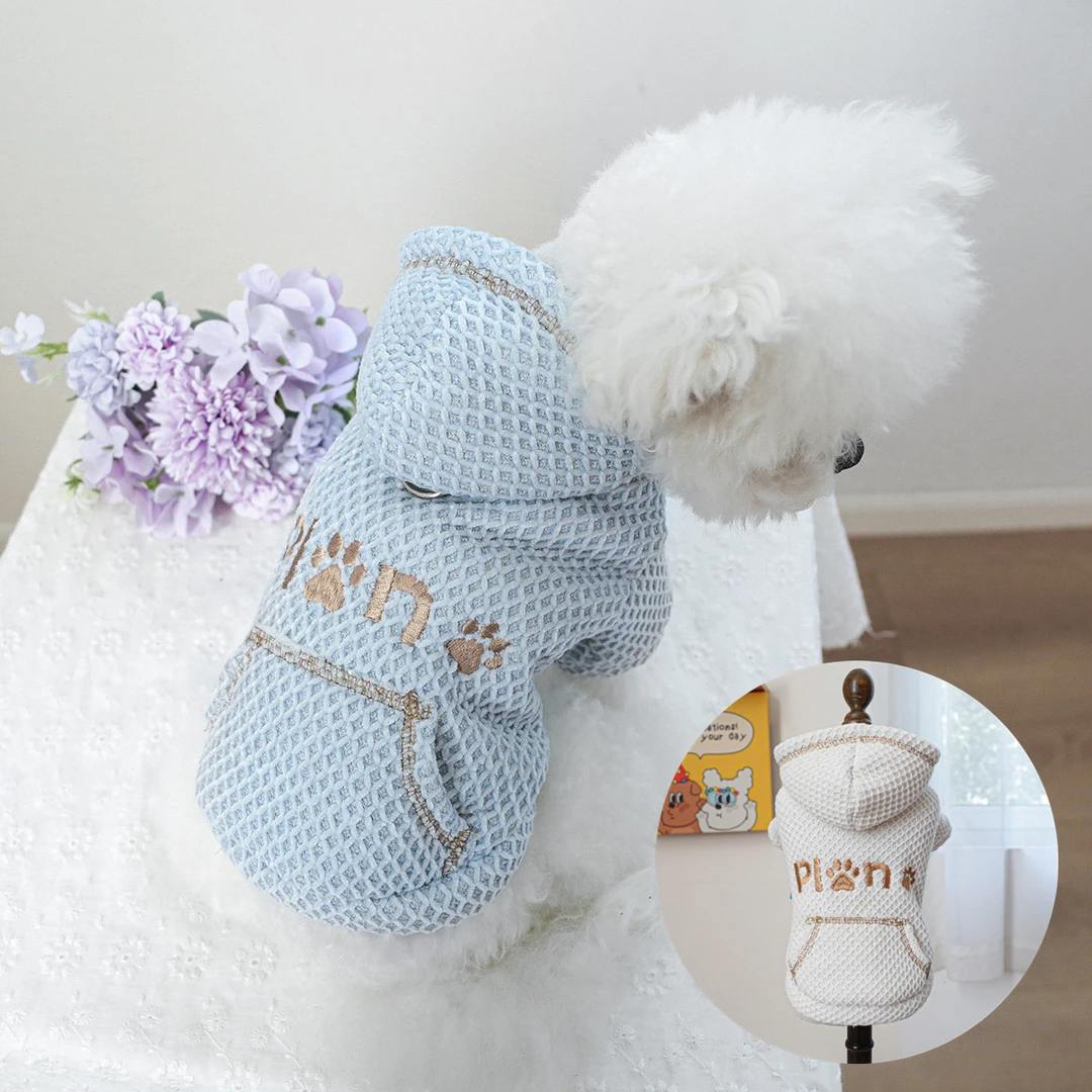 网格加绒保暖狗狗衣服冬装宠物小型犬猫咪加厚比熊泰迪牵引秋冬季