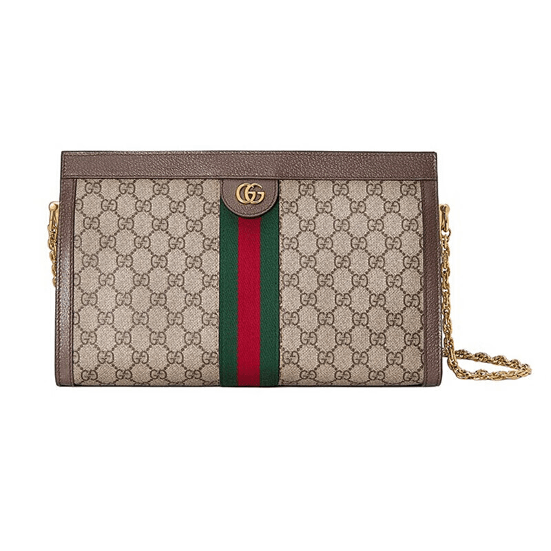 99新 GUCCI/古驰 女包Ophidia系列GG小号夹子包 斜跨单肩包女士
