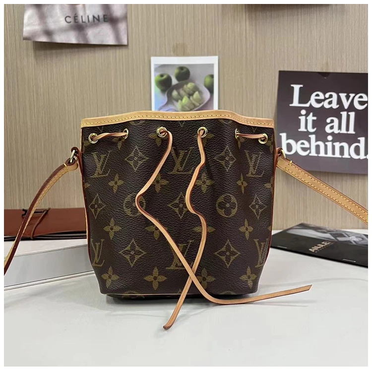 99新 LouisVuitton/路易威登 水桶包nano noe单肩斜挎包/理理