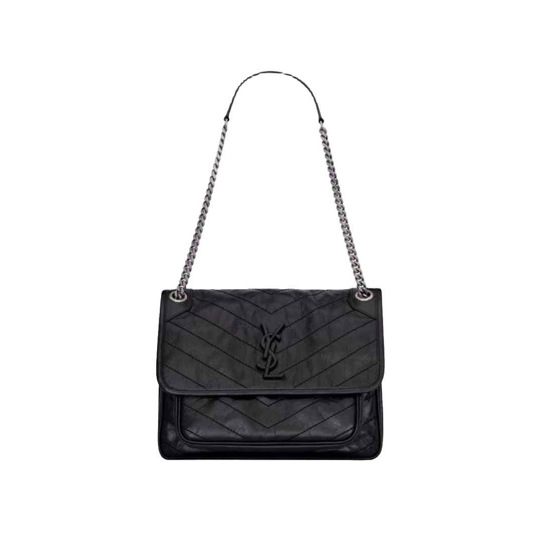 99新 YSL/圣罗兰 NIKI中号经典款/黑色链条/D店