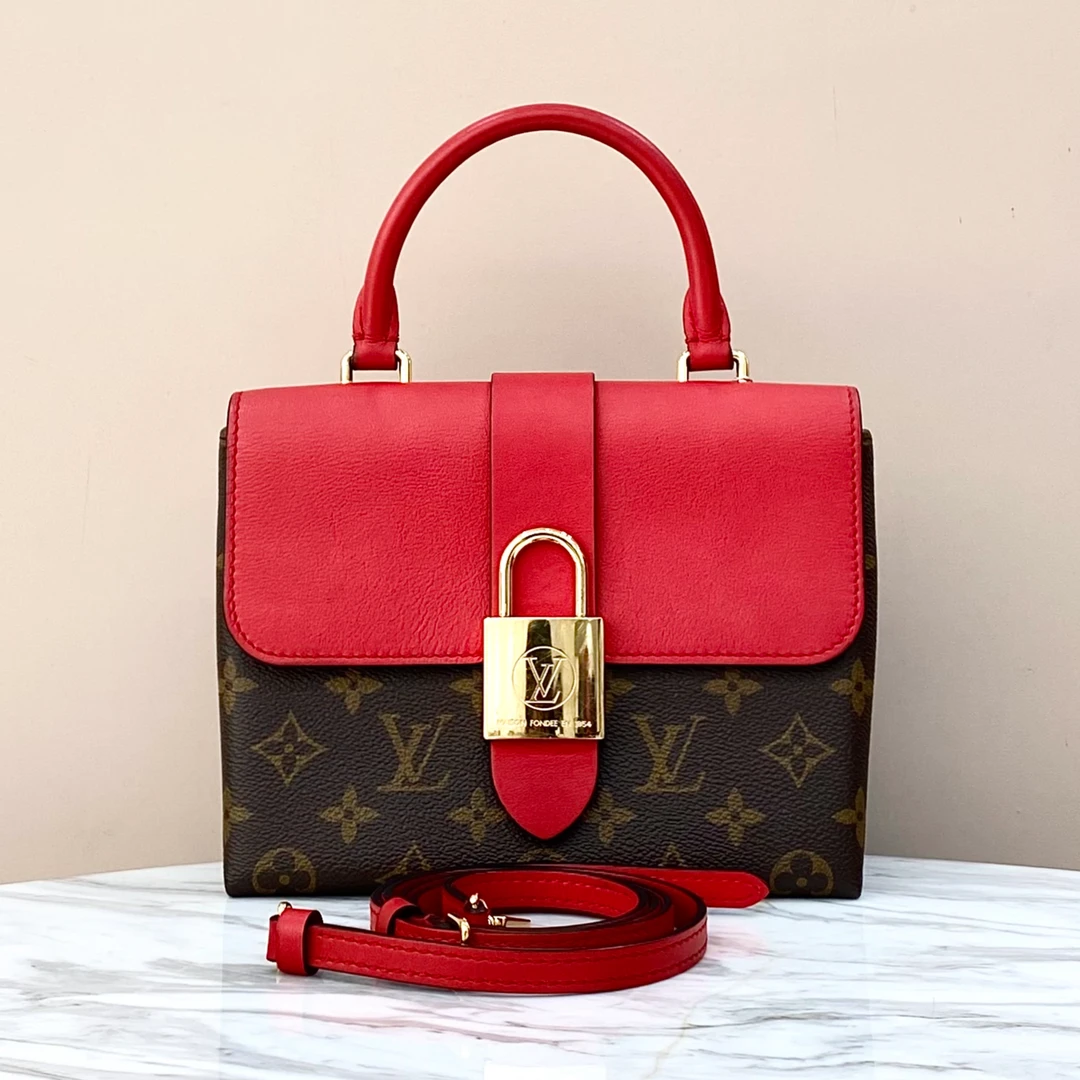99新 LouisVuitton/路易威登 红色锁头包lockbb斜挎包（D店）