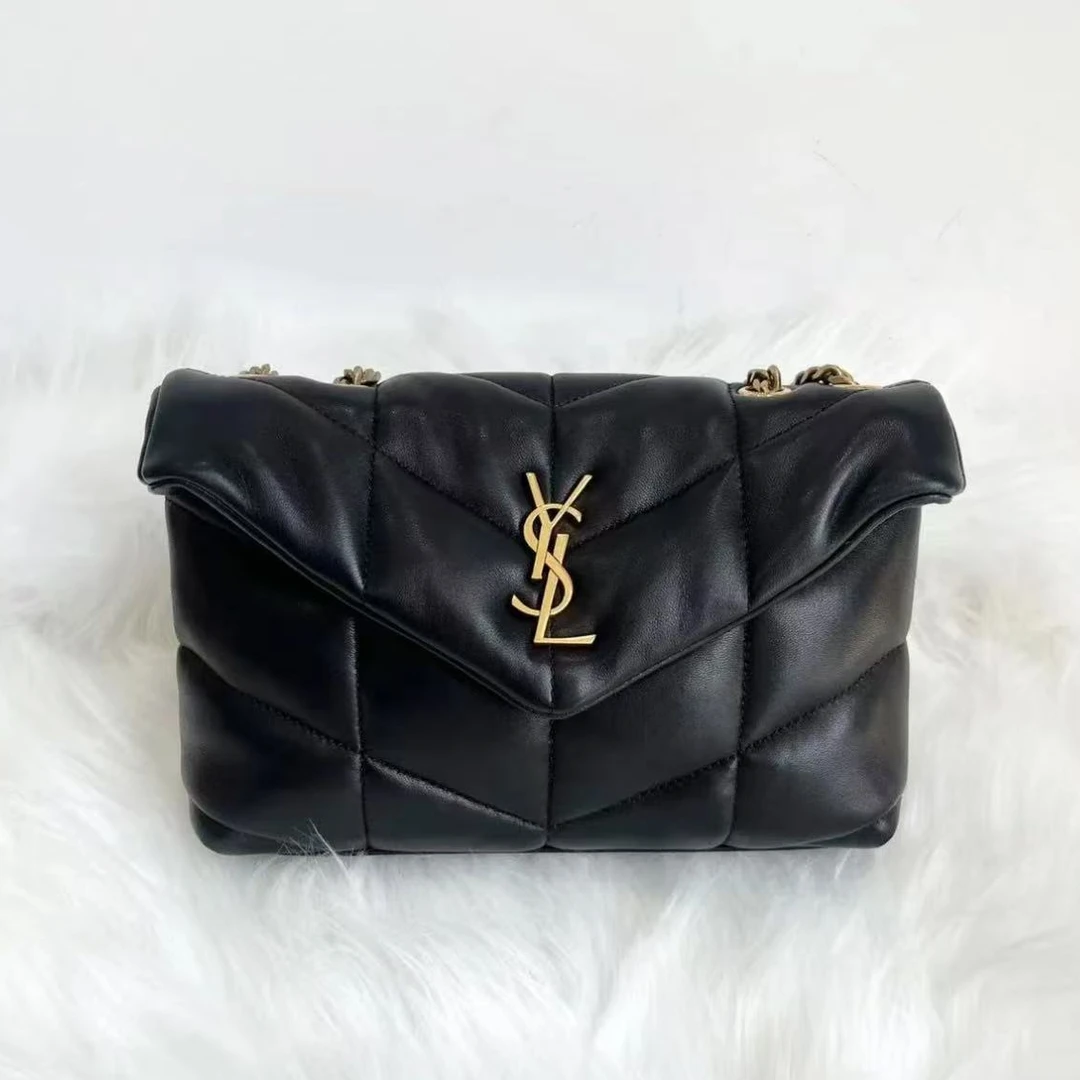 99新 YSL/圣罗兰 黑金云朵小号/严选