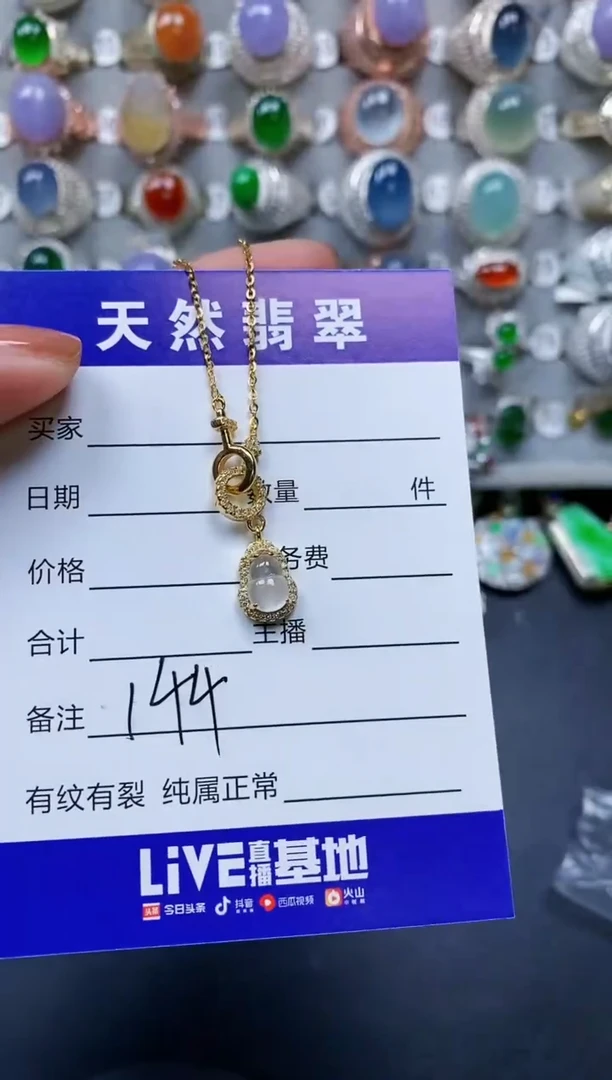 【闪购商品】翡翠颈饰银S925镶嵌0144