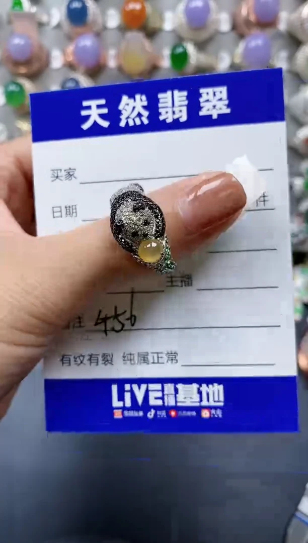 【闪购商品】翡翠戒指银S925镶嵌0456