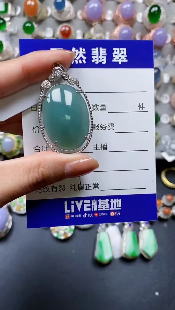 【闪购商品】翡翠颈饰银S925镶嵌0537
