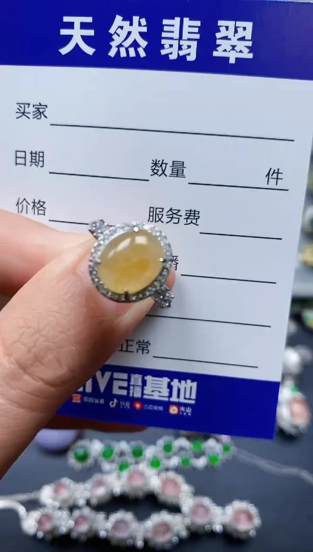 【闪购商品】翡翠戒指银S925镶嵌0435
