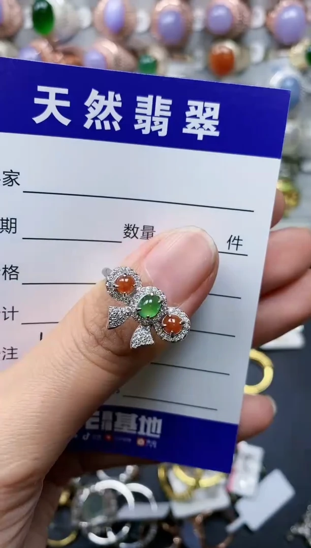 【闪购商品】翡翠戒指银S925镶嵌0554