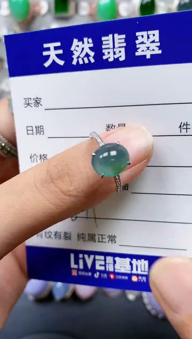 【闪购商品】翡翠戒指银S925镶嵌0871