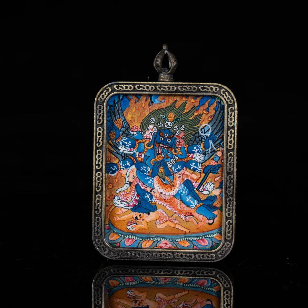 尼泊尔纯手绘小卡-普巴金岗