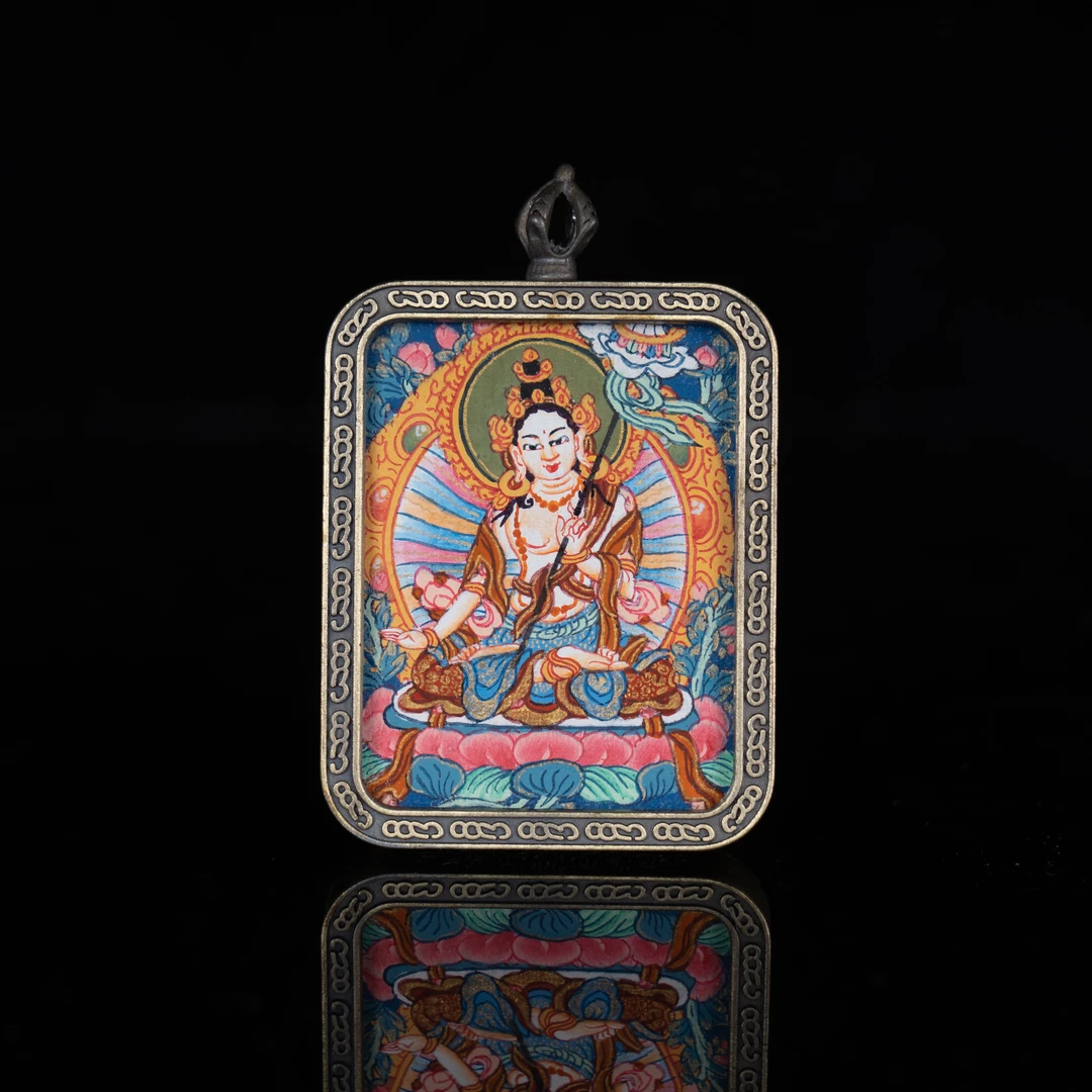 尼泊尔纯手绘小卡-大白伞盖