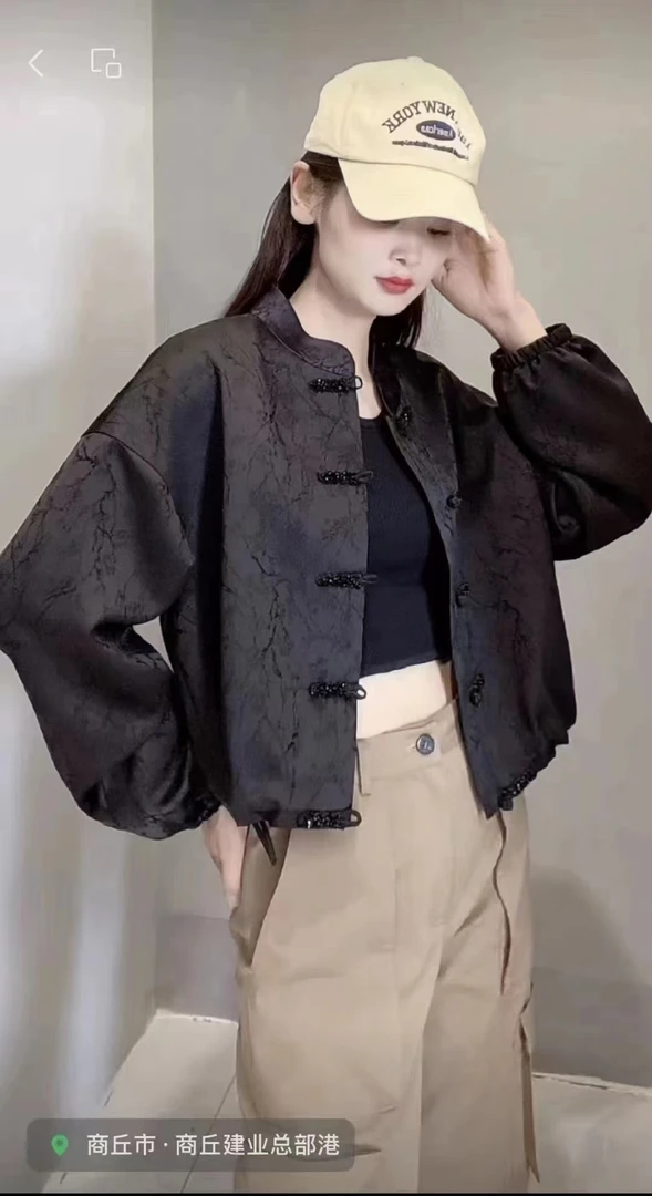 易缔媤盘扣夹克外套D43460