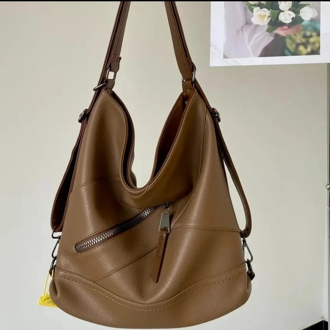 原创小众设计师款单肩腋下斜挎手提包双肩包四种背法1739