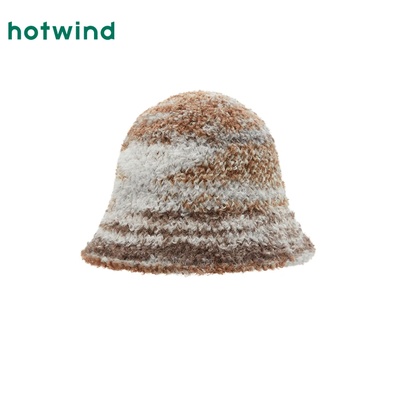 热风2025年春季新款女士多色绒类盆帽P004W25101