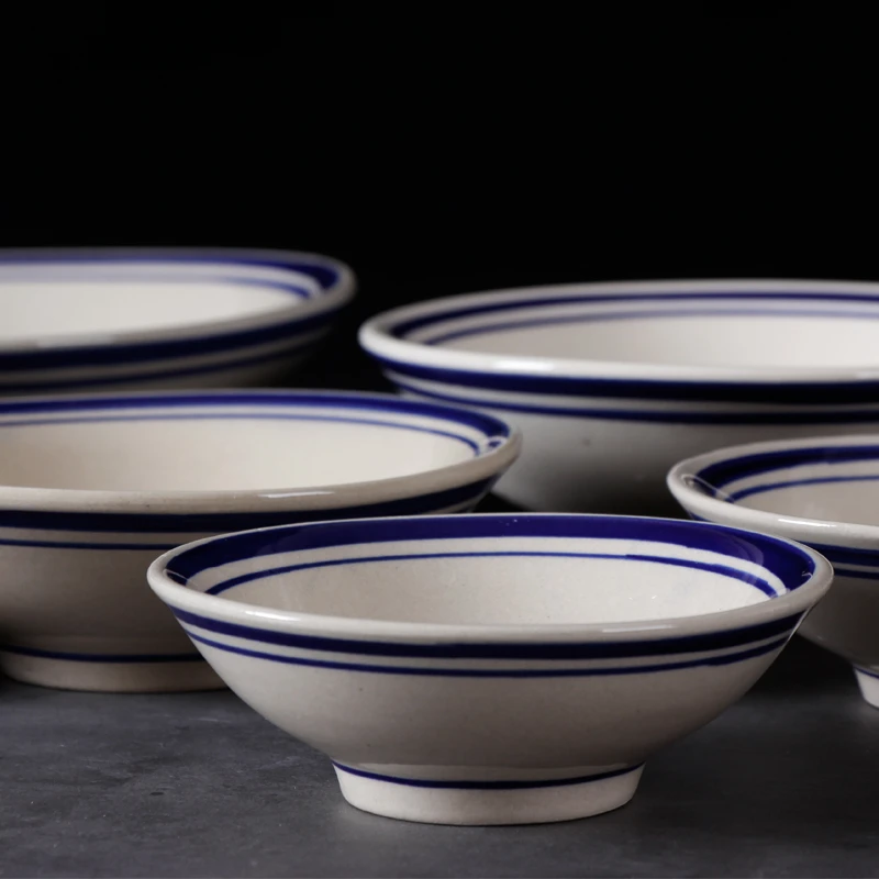 土陶碗复古陶瓷酒碗家用饭碗个性菜碗商用拌面碗沙拉碗茶碗扣肉碗