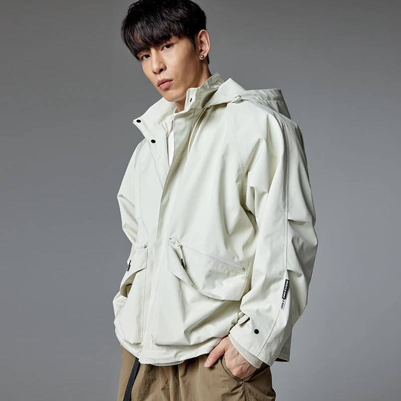 肌肉狗男冬季运动户外宽松加绒保暖连帽夹克外套