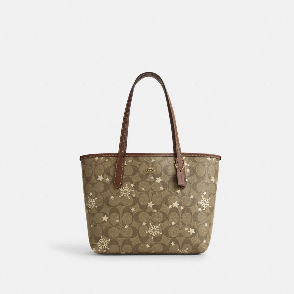 COACH/蔻驰女士经典印花手提单肩包托特包 CN682 美国直邮