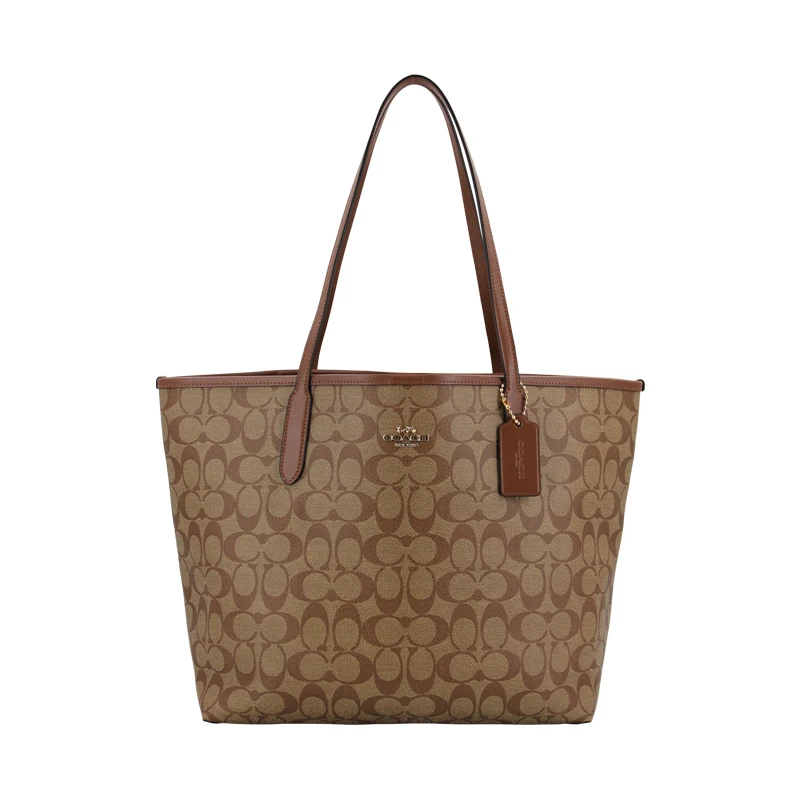 COACH/蔻驰 City  女士经典印花手提包单肩包托特包5696 香港直邮