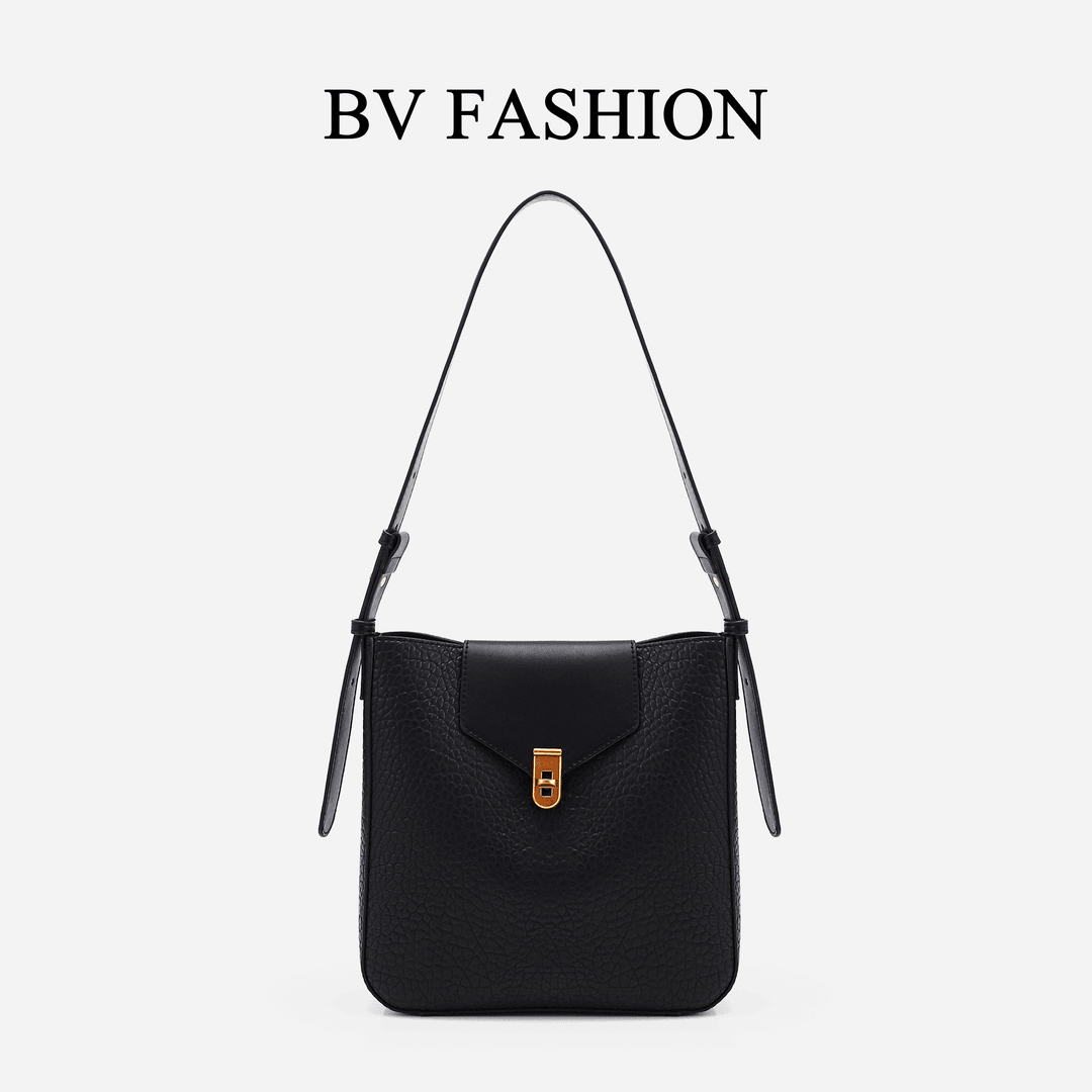 BV FASHION托特包大象纹时尚简约小众单肩水桶包BF24032143黑色