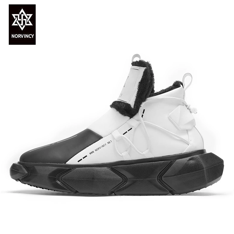 诺凡希冬季棉鞋东北潮牌雪地靴男防水防滑加绒加厚老爹鞋户外靴子