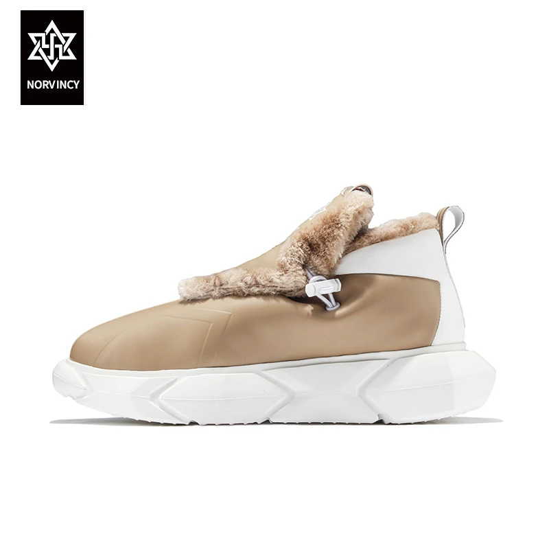 诺凡希 棉鞋男保暖冬季加绒加厚青年潮流厚底百搭休闲懒人雪地靴