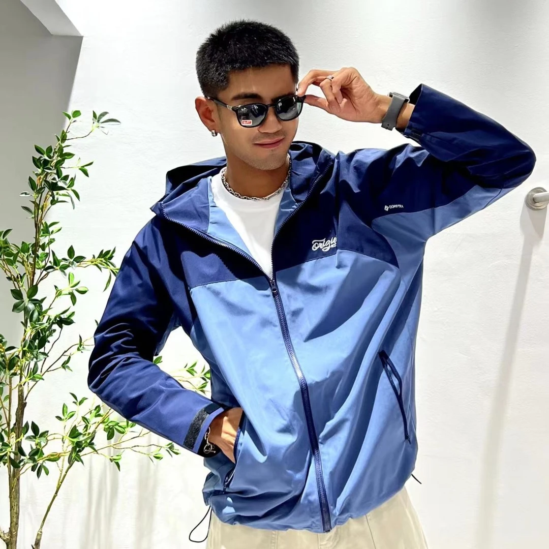 QIGLEL户外冲锋衣百搭外套男士春秋连帽情侣薄款防风透气