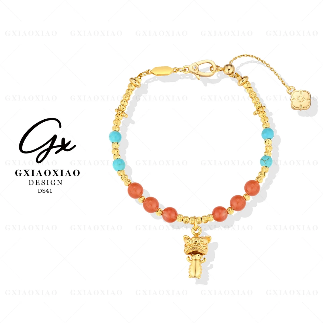 铜合金手链 GXX 【灵韵醒狮】小众气质设计感新中式舞狮手链 DS41