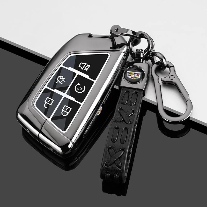 适用2024新款凯迪拉克CT5钥匙套23款ct6 ct4汽车金属全包保护扣壳