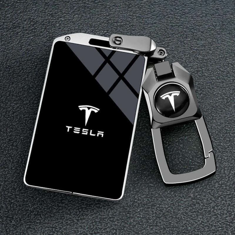 适用25款特斯拉钥匙套卡片款model3/Y男士modelx壳扣包高级感专用