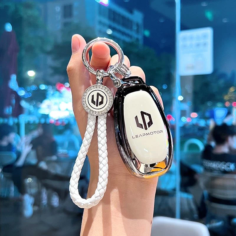 适用零跑c11钥匙套23款t03专用24款c01 s01改装壳全包女渐变车扣