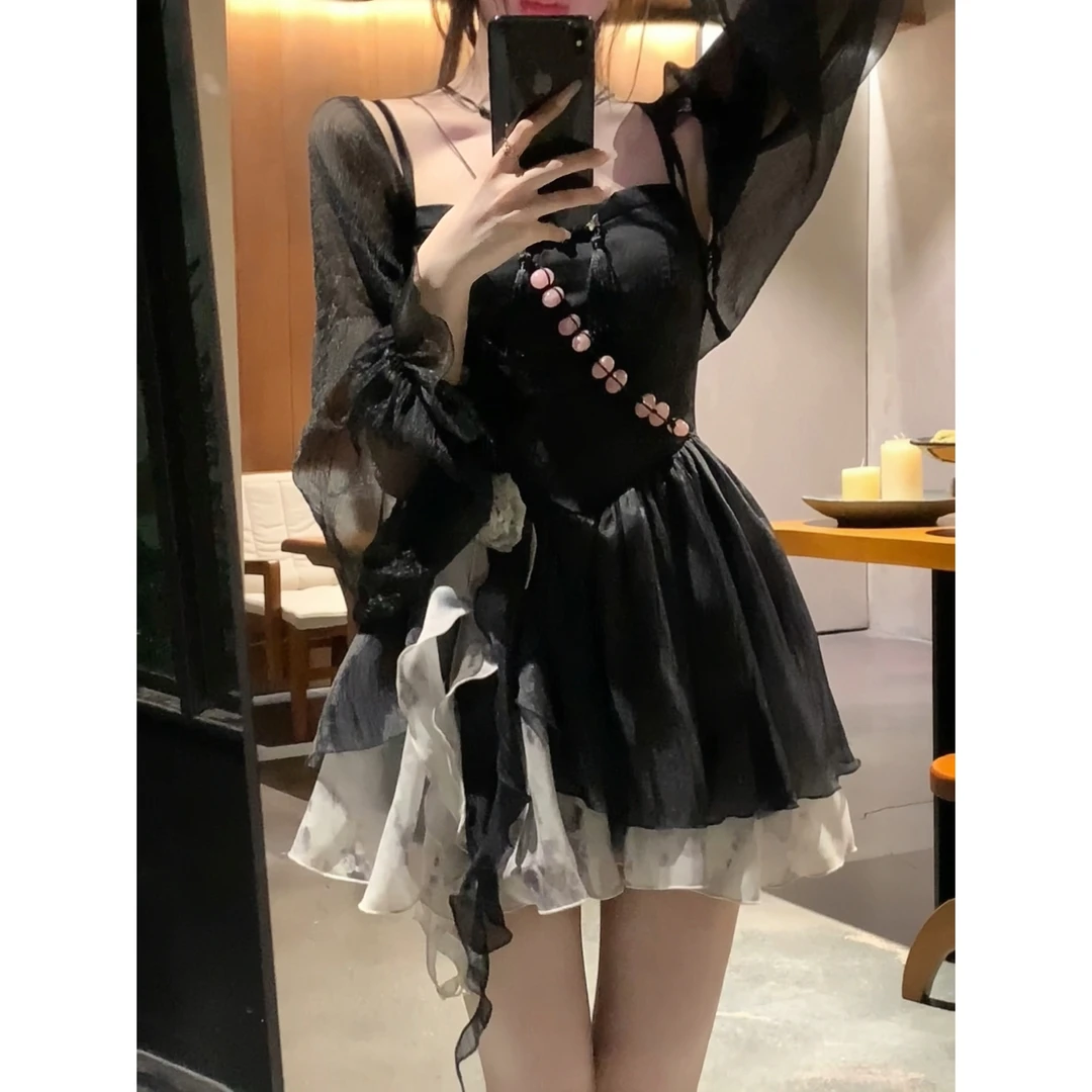 瑞茜·威瑟斯REESE 暗香琉璃 国风新中式复古小众连衣裙R3103-1W