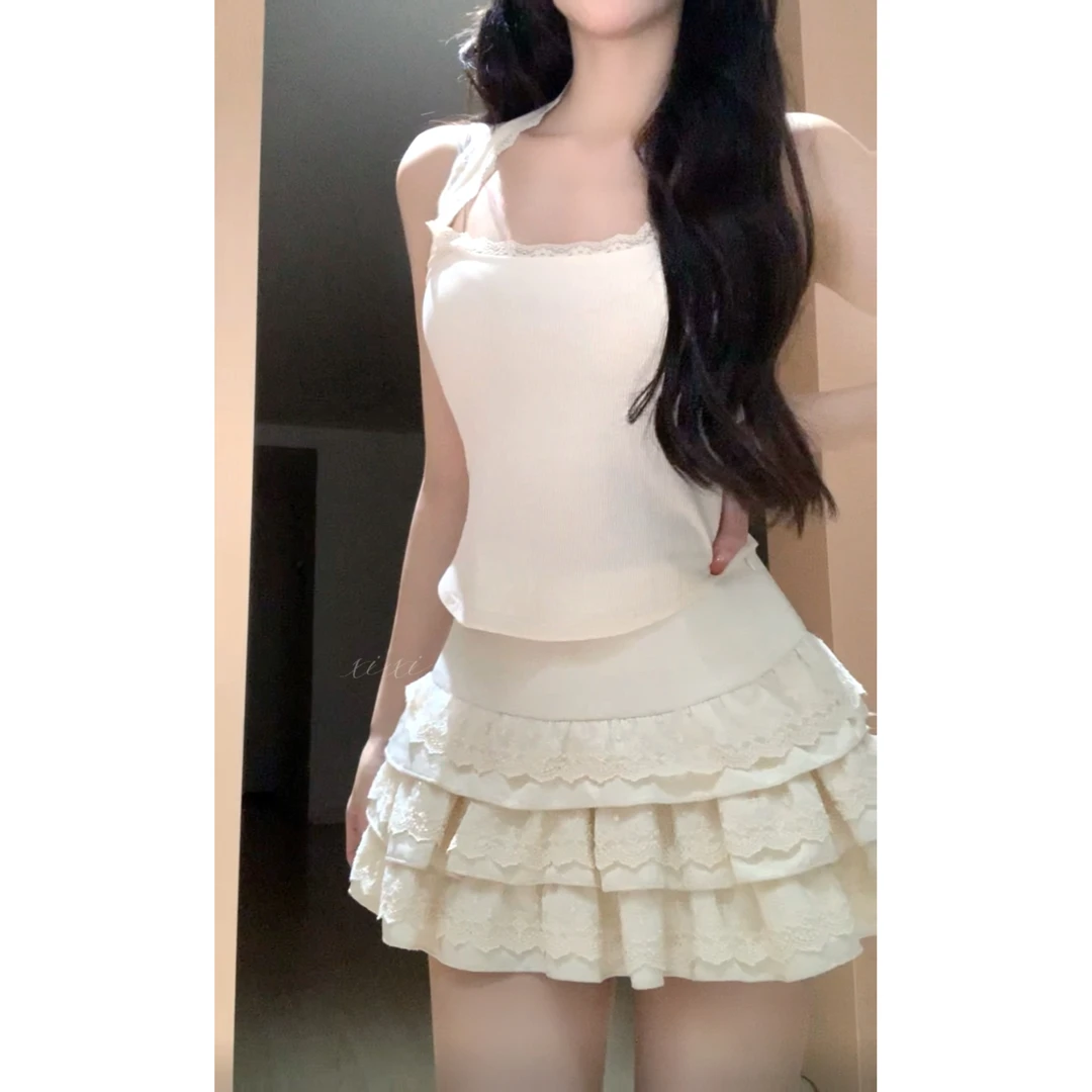 瑞茜·威瑟斯 秋季甜美气质纯欲风显瘦修身小众上衣吊带R6532-2H