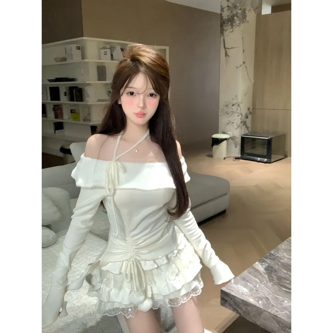 瑞茜·威瑟斯 恋综白月光 秋冬纯欲风修身显瘦上衣半裙R2109-1L