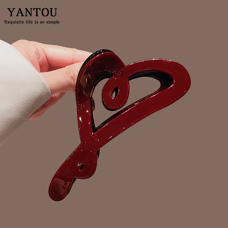 气质醋酸发夹女2024新款后脑勺盘发抓夹大号高级感鲨鱼夹发卡头饰