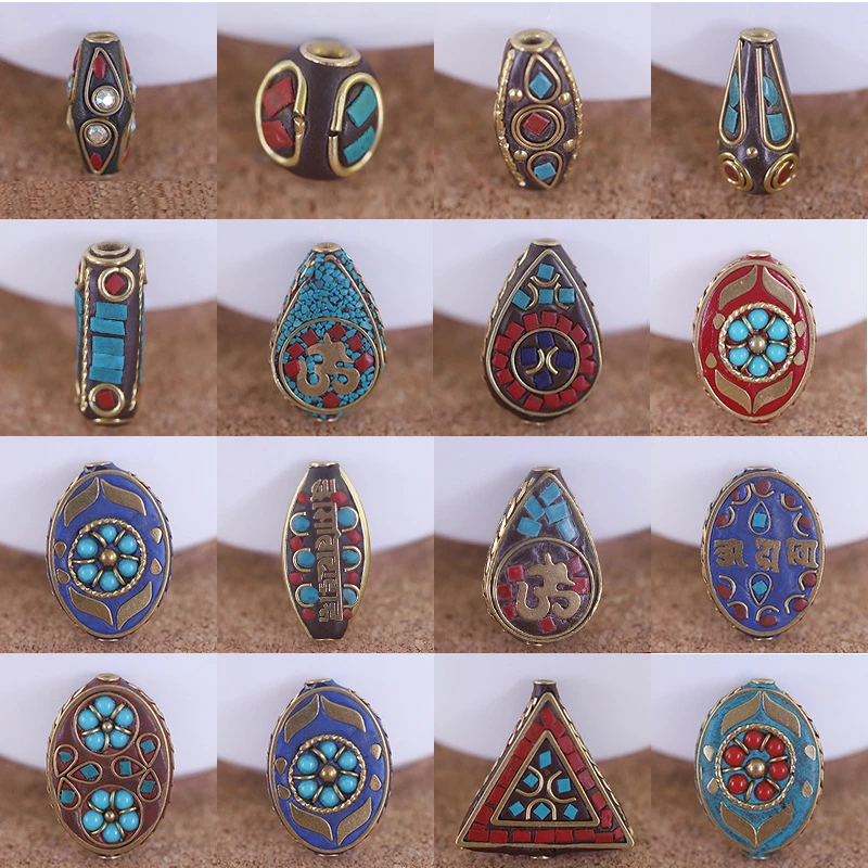 DIY手工散珠尼泊尔风情铜珠吊坠毛衣链挂件民族风手链项链配件