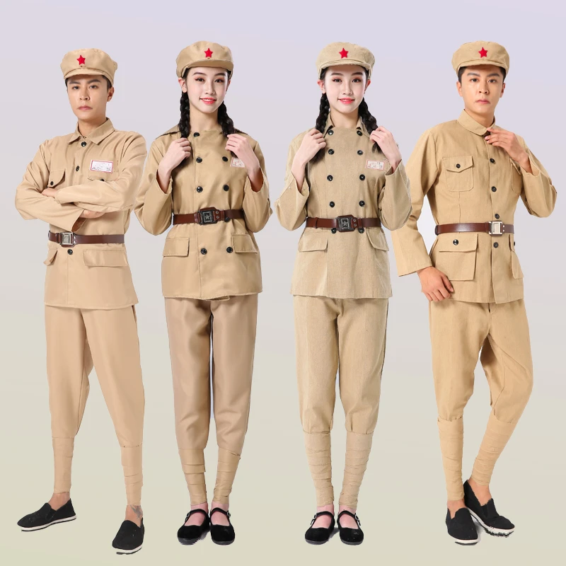 志愿红军演出服抗援朝服装抗战时期复古拍摄服装舞台表演服八路衣