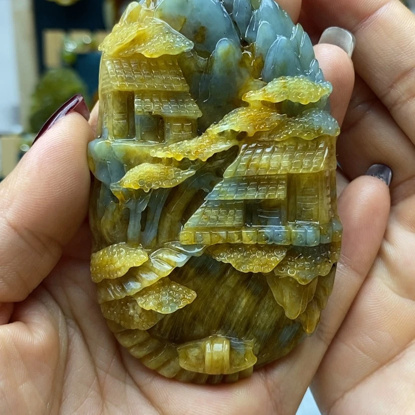 【闪购商品】蛇纹石玉挂件未镶嵌阳**岸