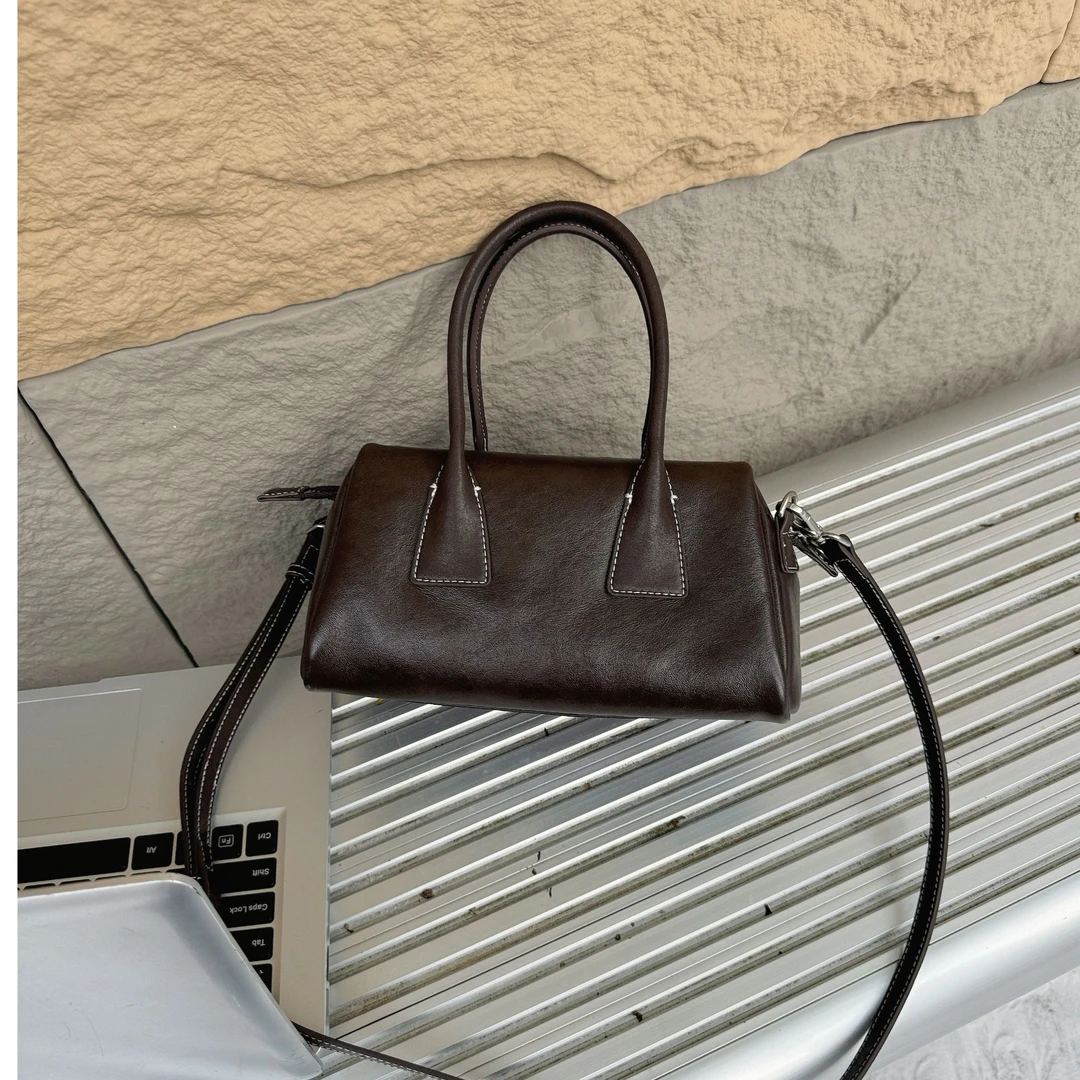 【JUENI】慕斯新款植揉牛皮百搭时尚气质单间腋下手提斜挎包