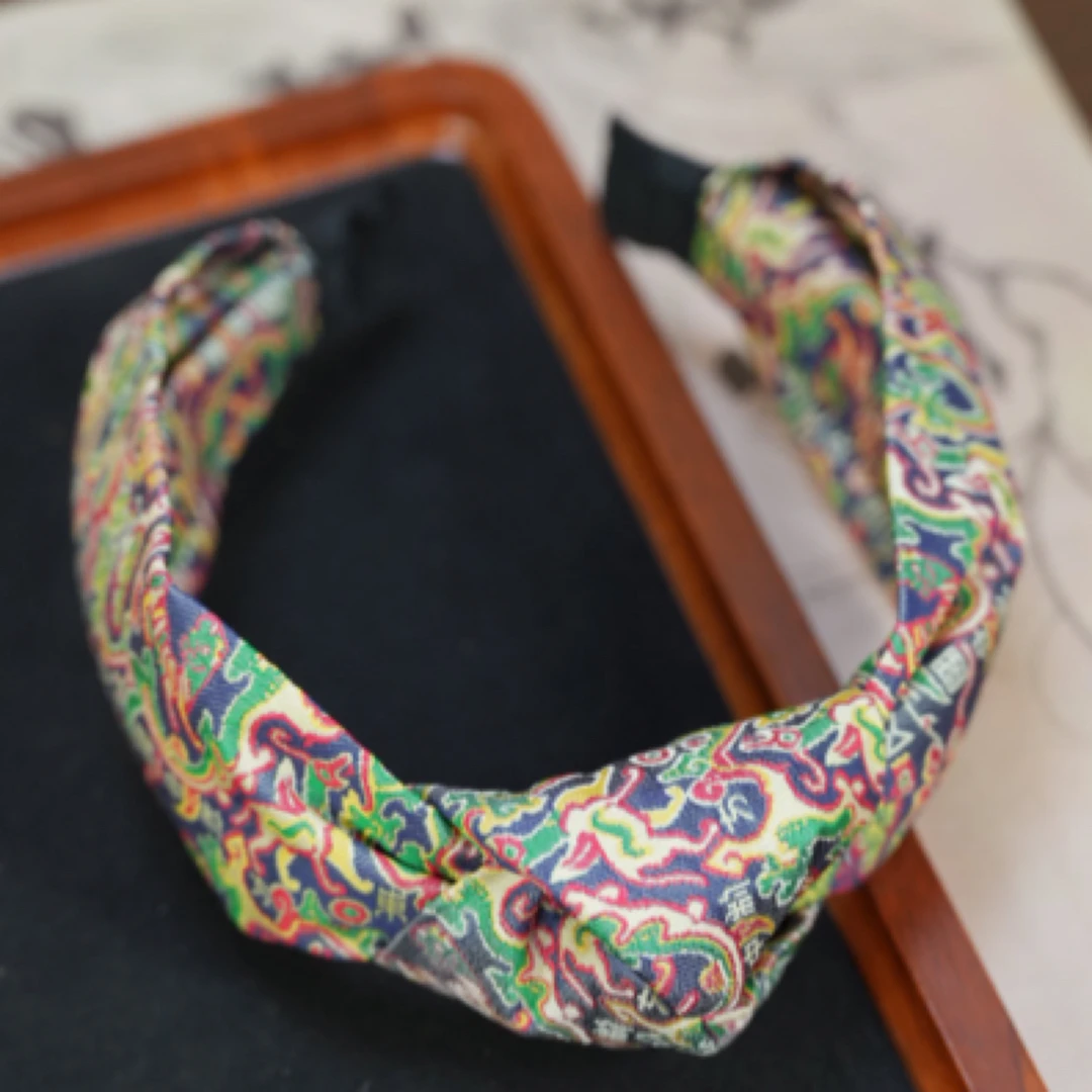 古玺【五星出东方系列】（不支持退，可换款）大圈非遗宋锦手工发箍