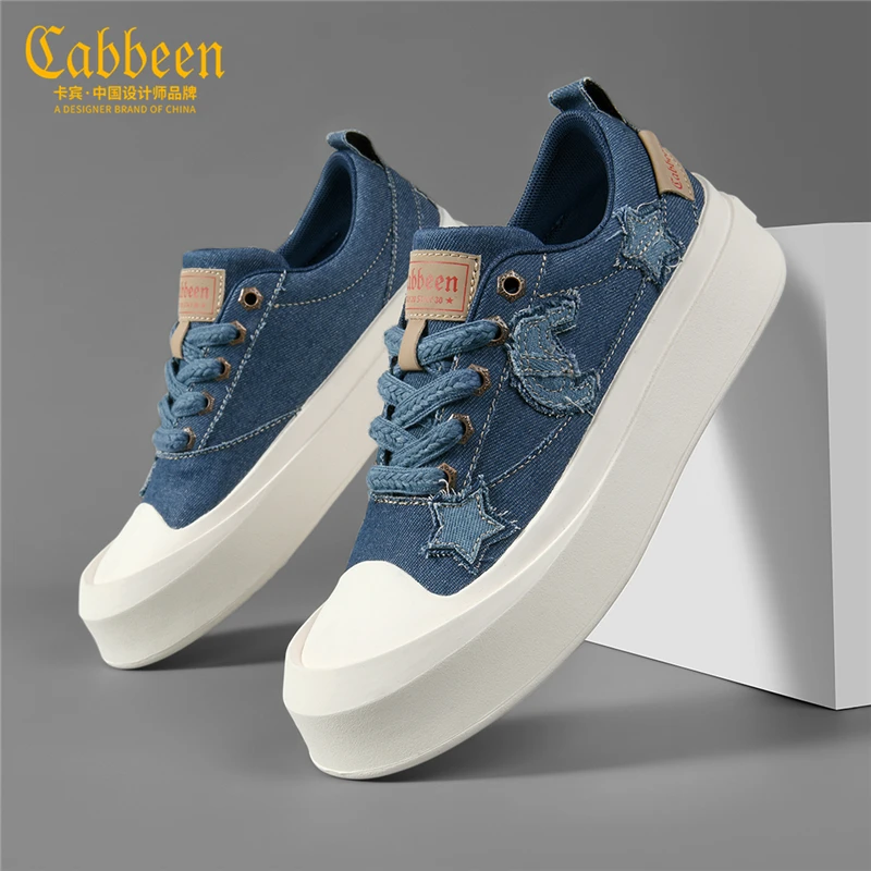 卡宾潮鞋复古男鞋厚底鞋子潮牌百搭大头板鞋男2025新款男士休闲鞋