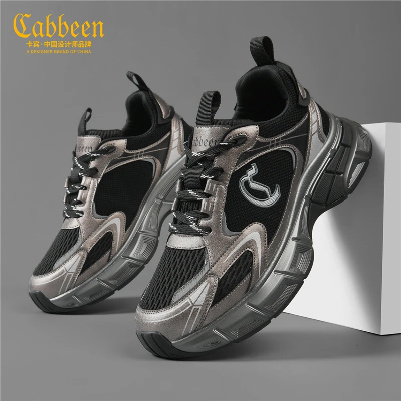 卡宾正品时尚运动休闲鞋复古潮流百搭夏季增高老爹鞋透气厚底潮鞋
