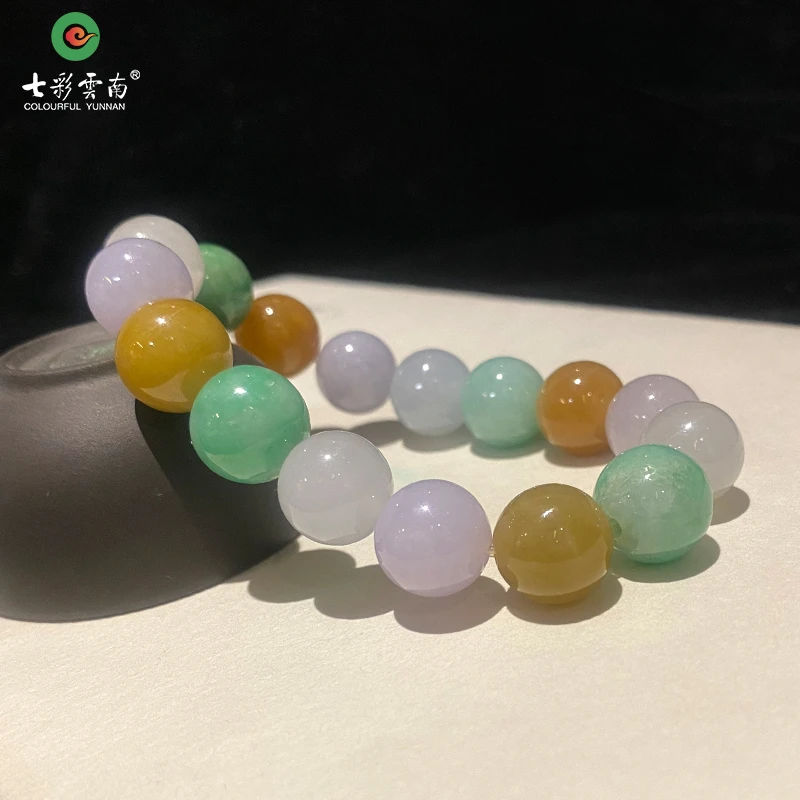 Colourful Yunnan/七彩云南冰种福禄寿翡翠珠串