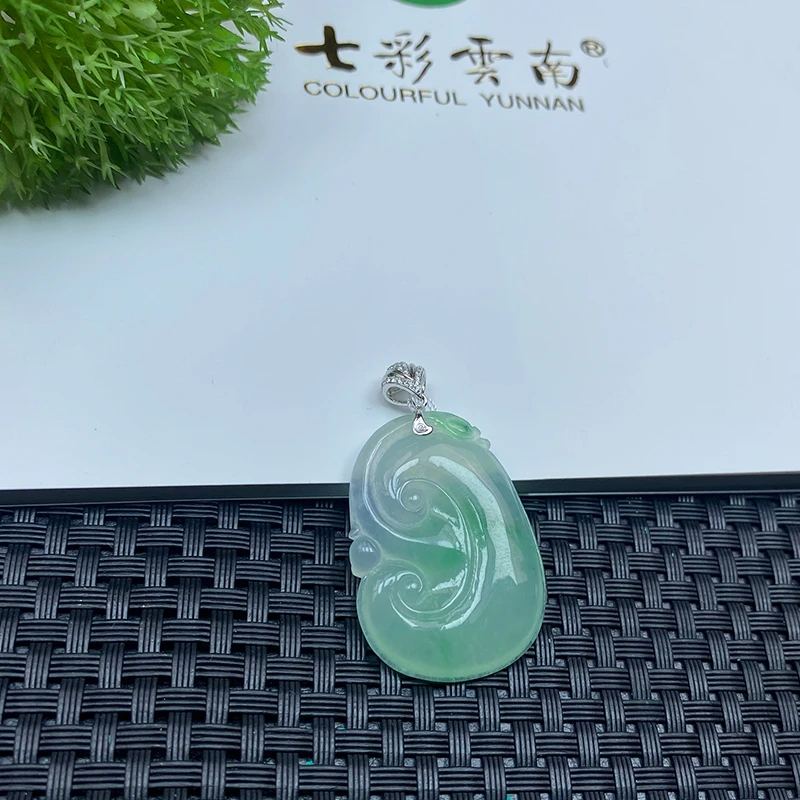 Colourful Yunnan/七彩云南冰种阳绿翡翠如意