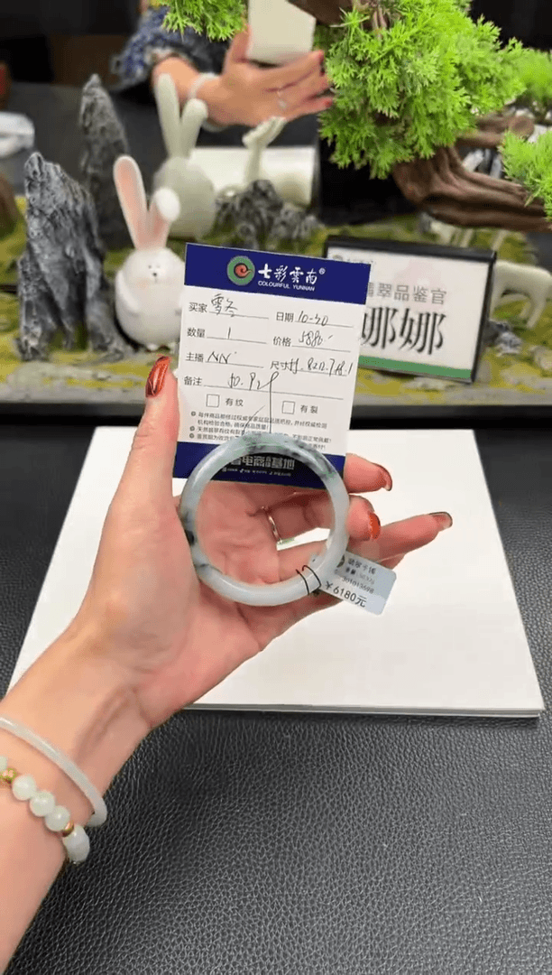【闪购商品】翡翠手镯未镶嵌雪*飘花