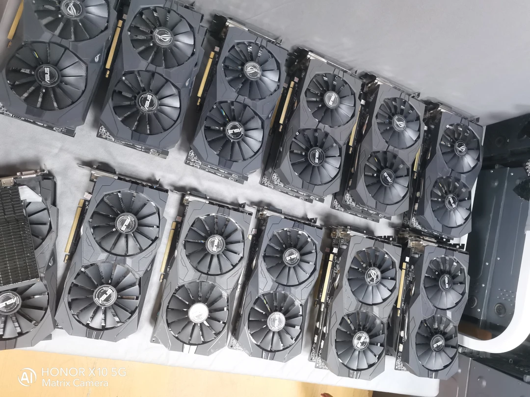 9新 ASUS/华硕 拆机华硕RX580 8G猛禽电竞游戏独立显卡8p供电