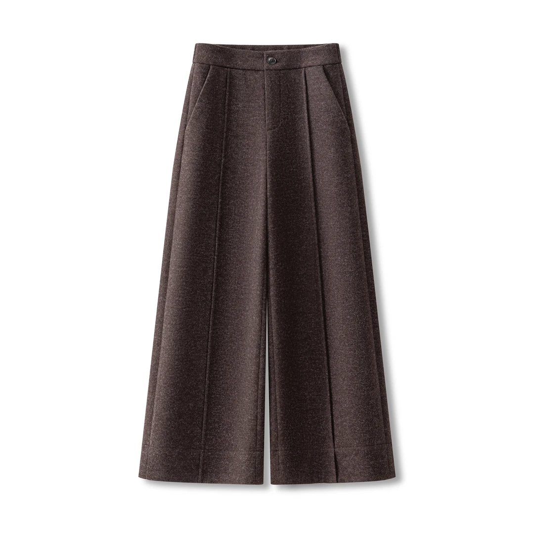 秋冬新款休闲百搭精品女裤高品质九分裤阔腿裤