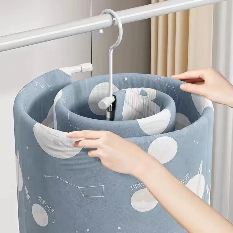 晒被子神器家用可折叠晾衣架多功能阳台圆形旋转挂晒宿舍床单被罩