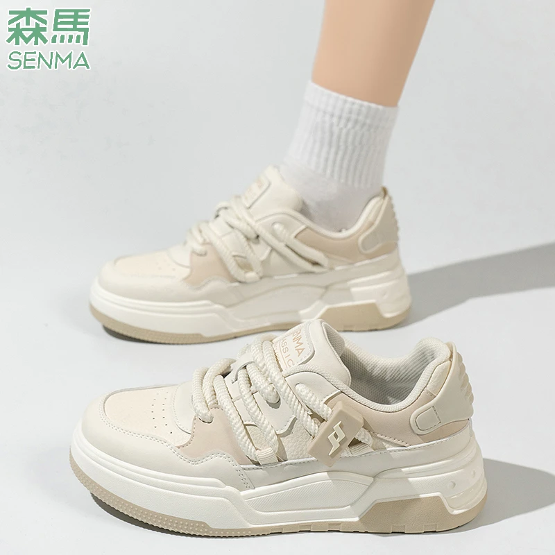 森马品牌女鞋2024春季新款板鞋厚底百搭时尚休闲ins潮流小白鞋女