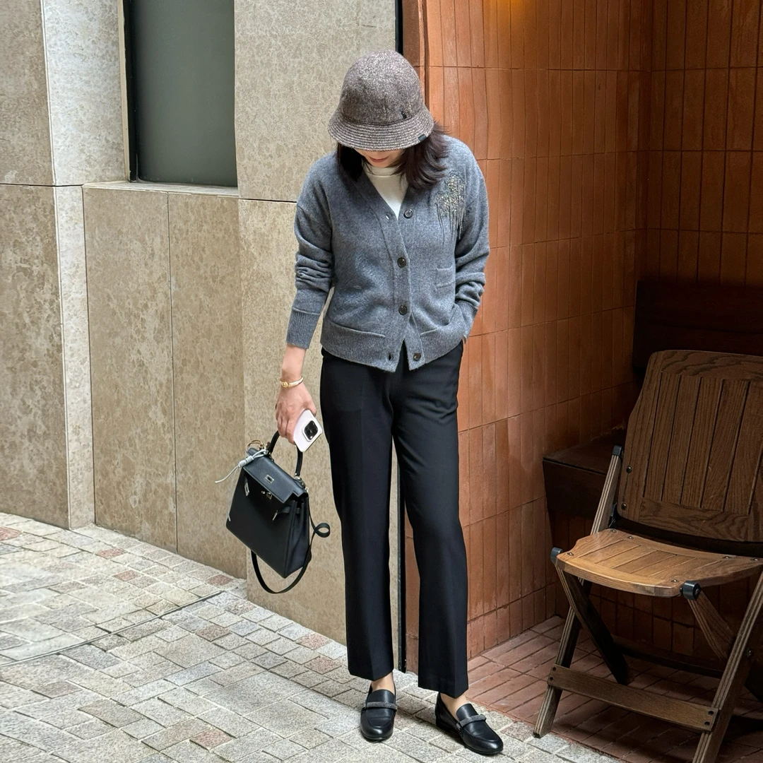 Ms.Qnn“深冬伴侣”岛国进口吸湿发热机能面料正装西裤 37P277 Q姐